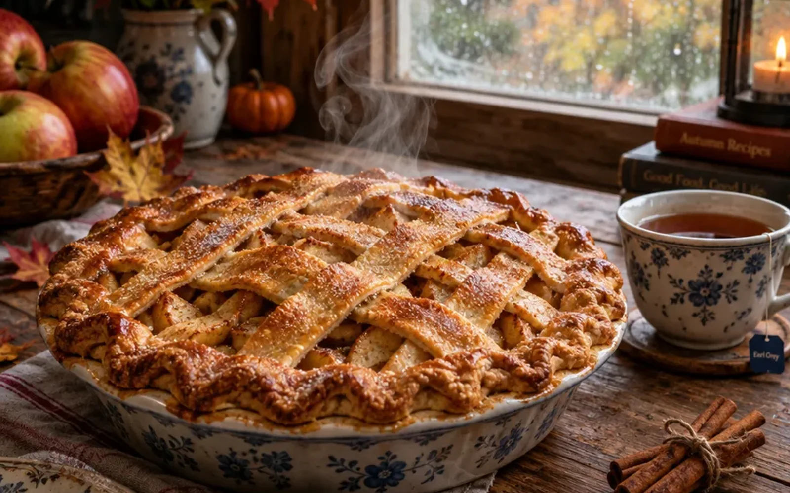 A homemade apple pie, made with GPT Image 2.5 Flare in chatmodel